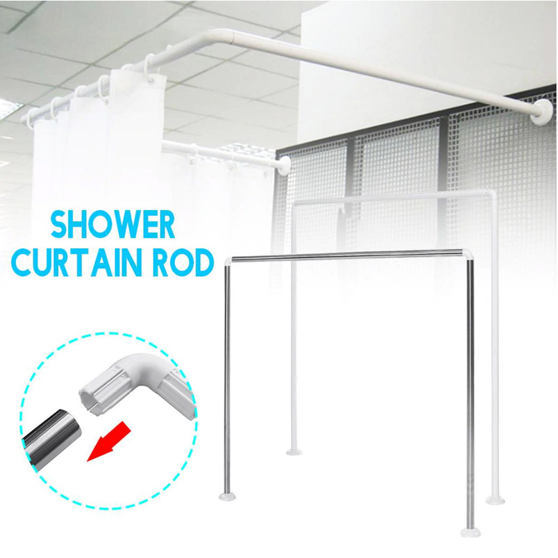 میله پرده حمام پیسو مدل U سایز 90x90 سانتی متر