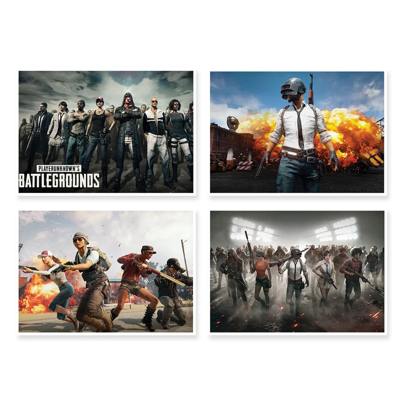پوستر طرح PUBG کد A-1478 مجموعه 4 عددی