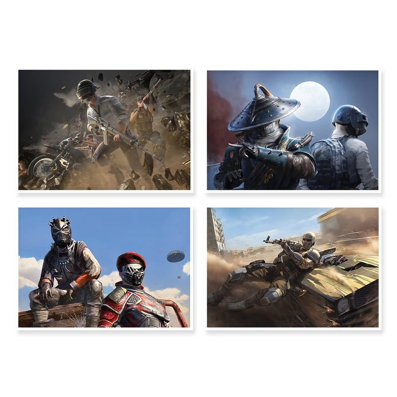 پوستر طرح PUBG کد A-1480 مجموعه 4 عددی