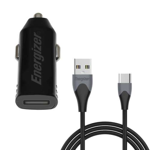 شارژر فندکی انرجایزر مدل DC1Q3UC23 به همراه کابل تبدیل USB-C