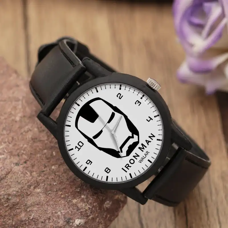 ساعت مچی عقربه ای والار طرح آیرون من کد LF2318