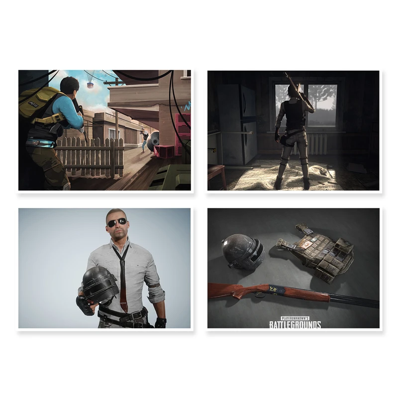 پوستر طرح PUBG کد A-1491 مجموعه 4 عددی