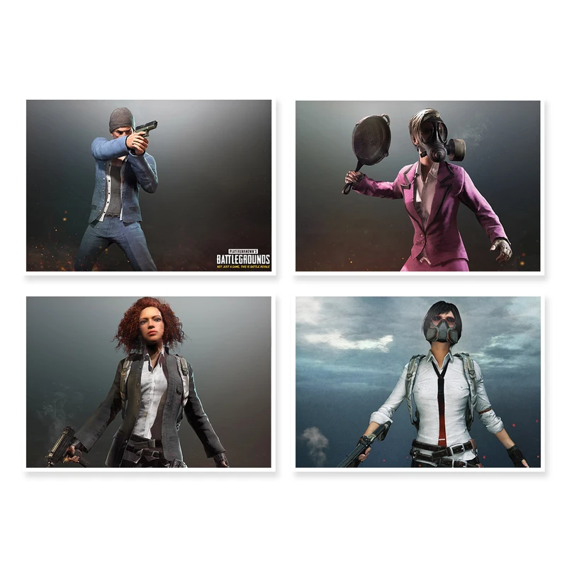 پوستر طرح PUBG کد A-1493 مجموعه 4 عددی