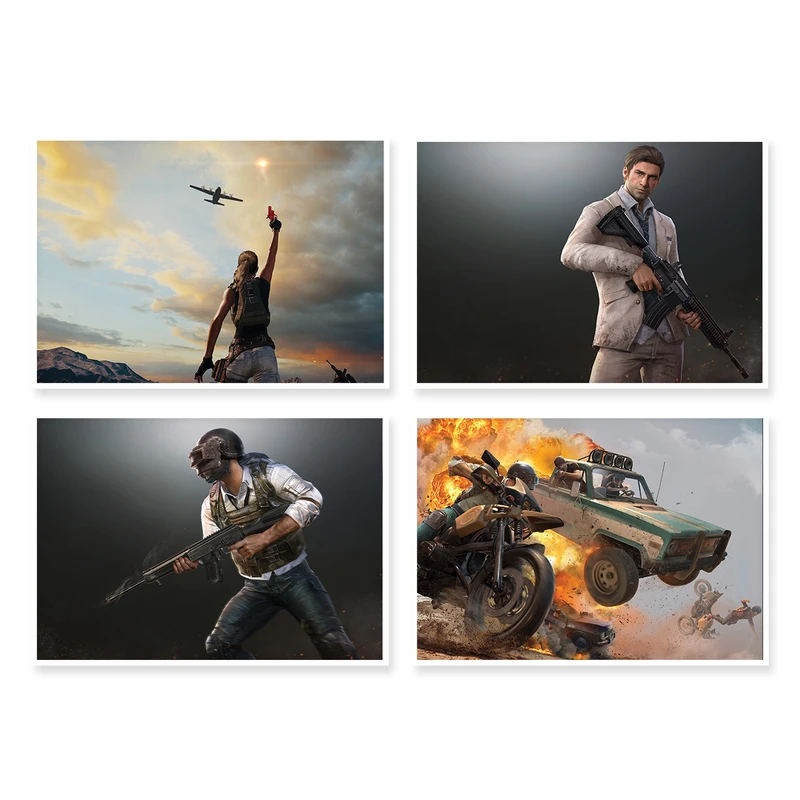 پوستر طرح PUBG کد A-1495 مجموعه 4 عددی