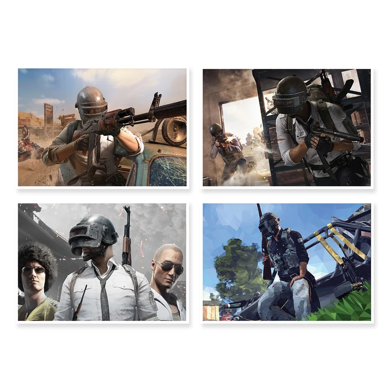 پوستر طرح PUBG کد A-1496 مجموعه 4 عددی