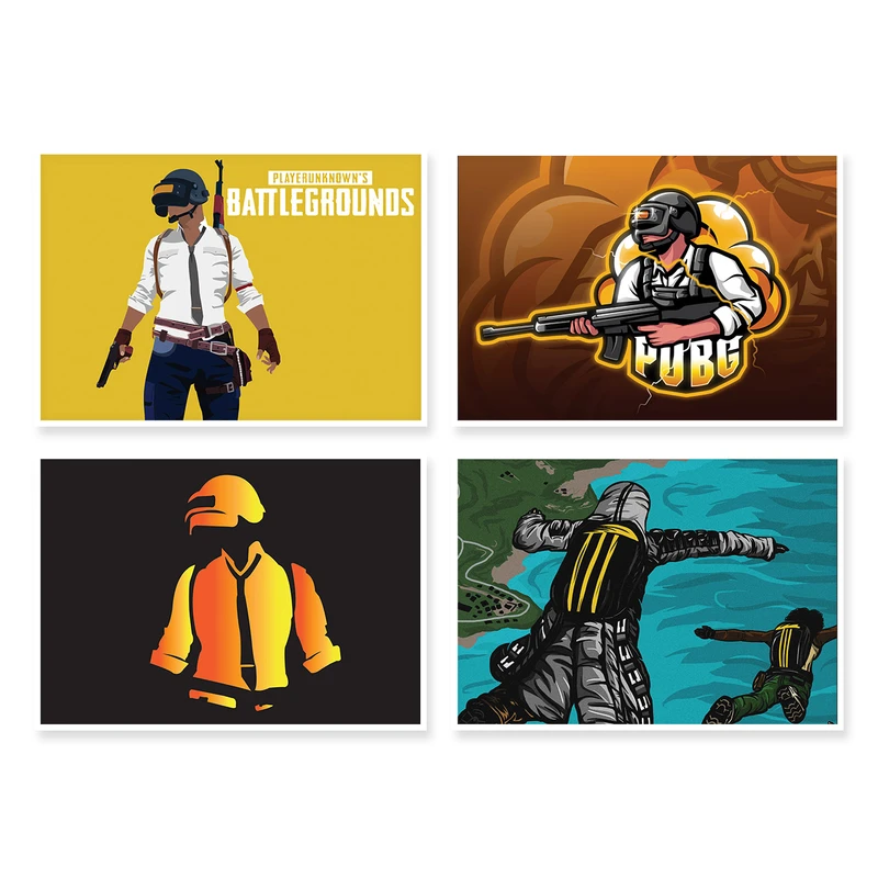 پوستر طرح PUBG کد A-1497 مجموعه 4 عددی