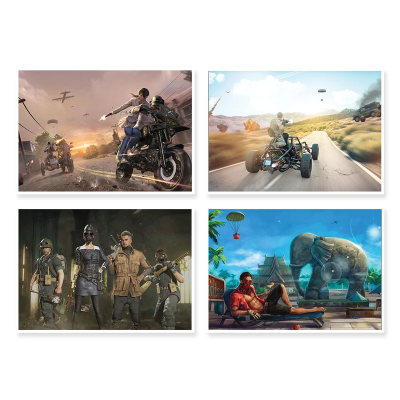 پوستر طرح PUBG کد A-1503 مجموعه 4 عددی