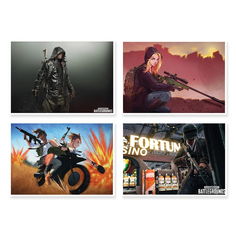 پوستر طرح PUBG کد A-1504 مجموعه 4 عددی