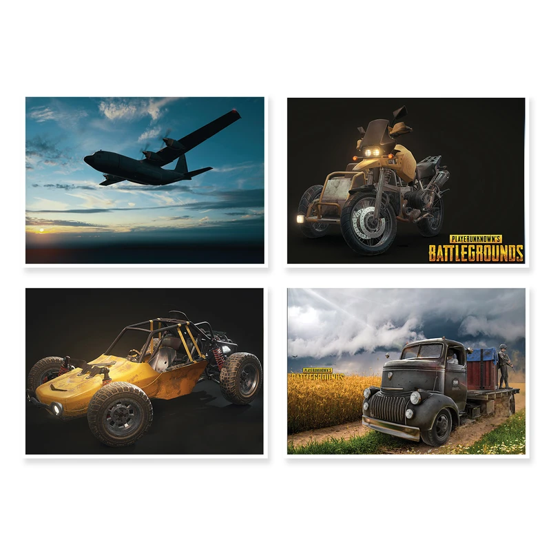 پوستر طرح PUBG کد A-1505 مجموعه 4 عددی