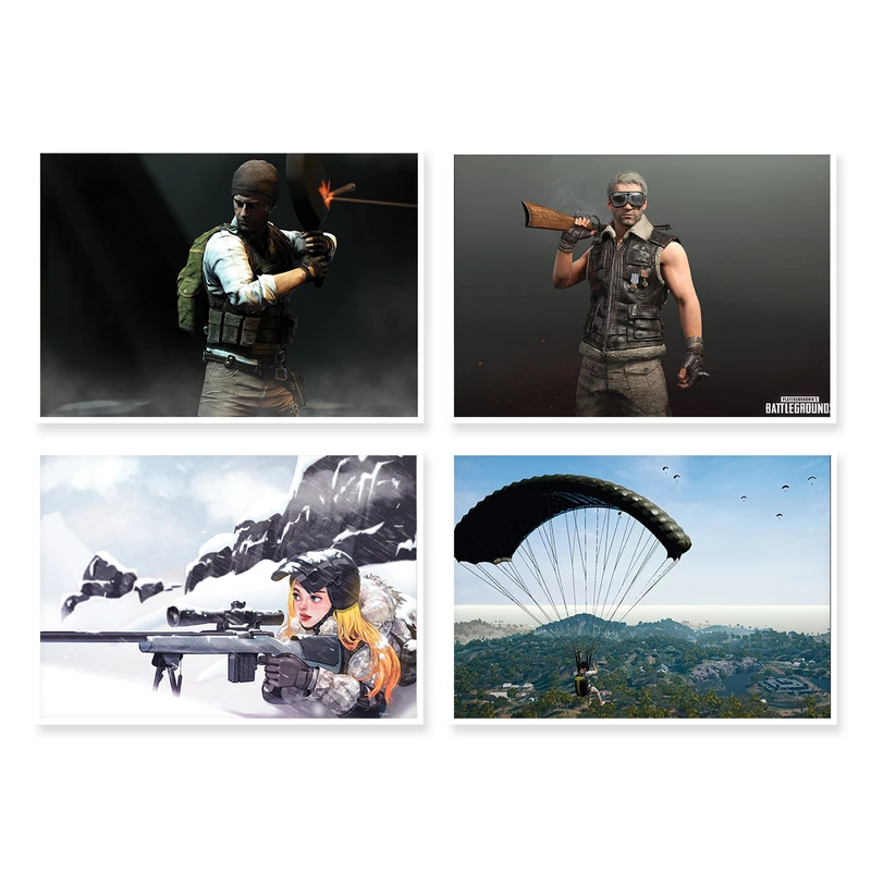 پوستر طرح PUBG کد A-1507 مجموعه 4 عددی