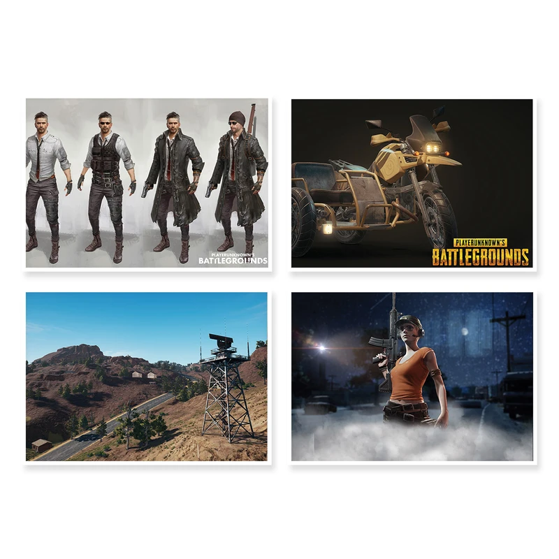 پوستر طرح PUBG کد A-1515 مجموعه 4 عددی