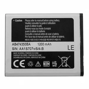 باتری موبایل مدل AB474350BA ظرفیت 1200 میلی امپر ساعت مناسب برای کوشی موبایل سامسونگ D780