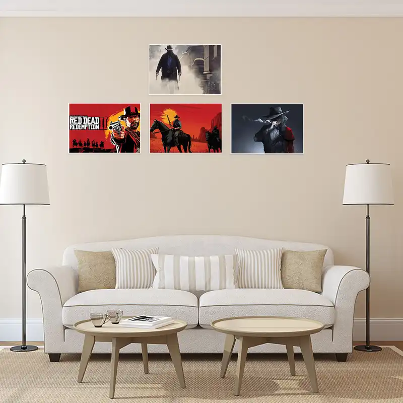 پوستر طرح Red Dead Redemption 2 کد A-1516 مجموعه 4 عددی