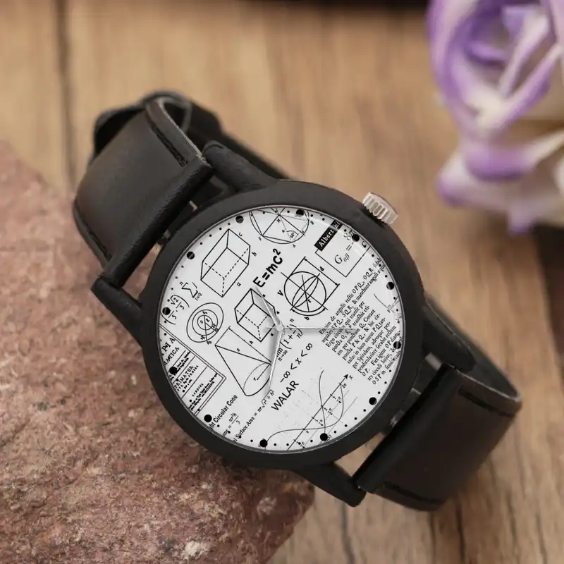 ساعت مچی عقربه ای والار طرح ریاضی فیزیک کد LF2393