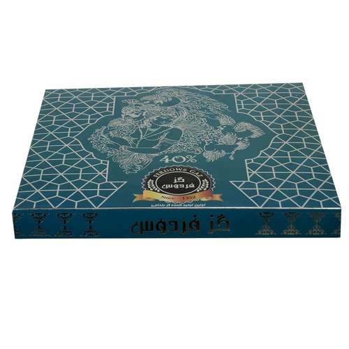 گز لقمه 40 درصد مغز پسته گز فردوس - 400 گرم