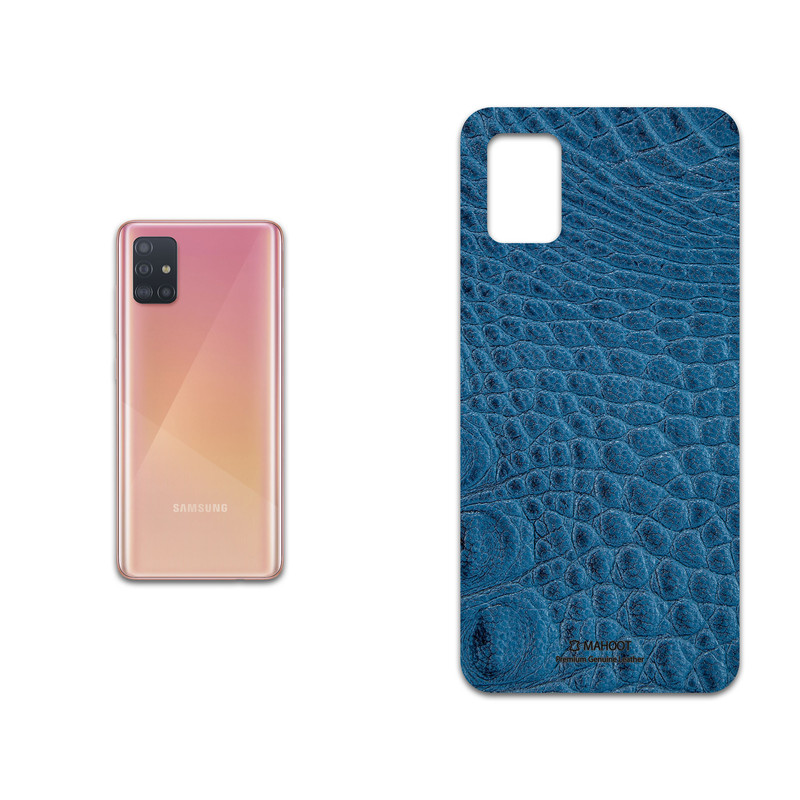 برچسب پوششی ماهوت مدل Blue-Crocodile-Leather مناسب برای گوشی موبایل سامسونگ Galaxy A51