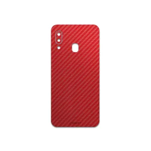 MAHOOT Red-Fiber Cover Sticker for Samsung Galaxy A20e