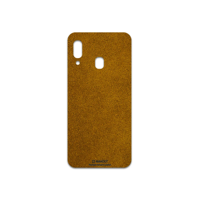 برچسب پوششی ماهوت مدل Brown-Chamois-Leather مناسب برای گوشی موبایل سامسونگ Galaxy A20e