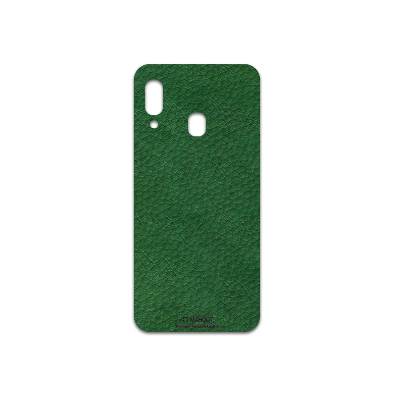 برچسب پوششی ماهوت مدل Green-Leather مناسب برای گوشی موبایل سامسونگ Galaxy A20e