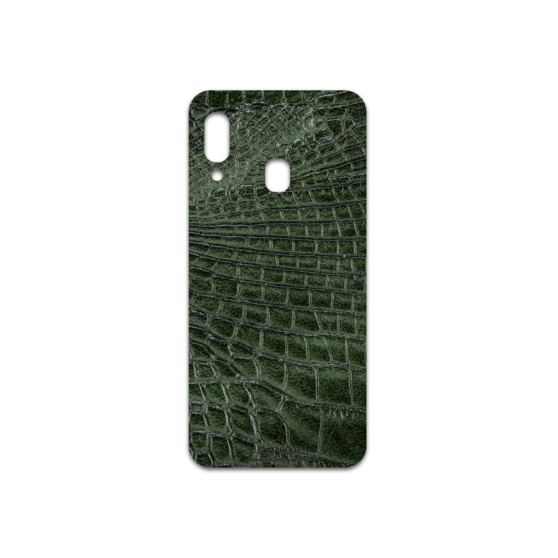 برچسب پوششی ماهوت مدل Green-Crocodile-Leather مناسب برای گوشی موبایل سامسونگ Galaxy A20e