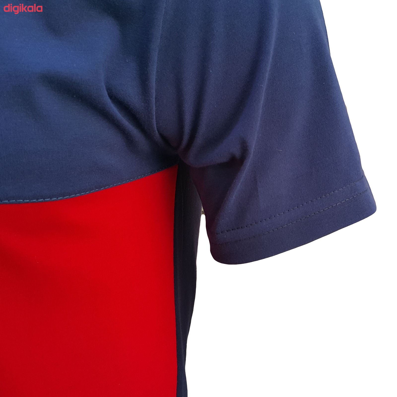  تی شرت آستین کوتاه مردانه طرح آژاکس کد A256G رنگ سرمه ای
