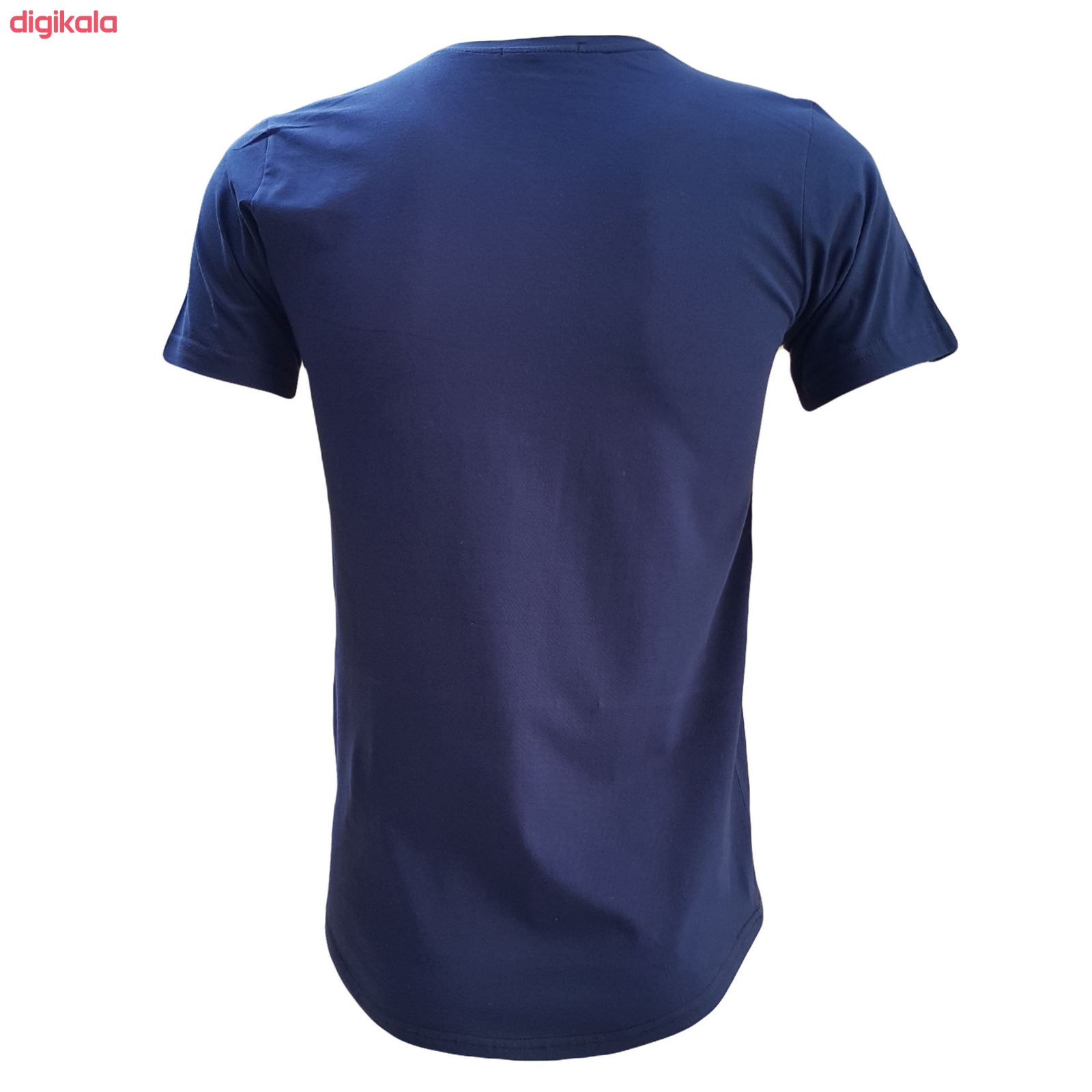 تی شرت آستین کوتاه مردانه طرح آژاکس کد A256G رنگ سرمه ای