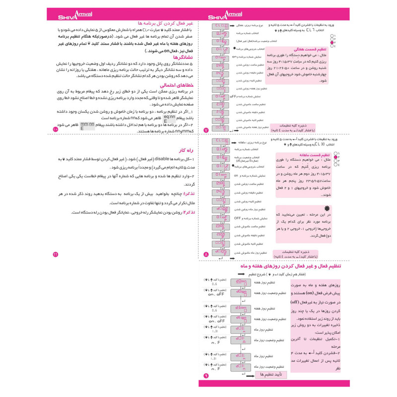 تايمر فرمان 2 رله شيوا امواج مدل STB - 90P2R