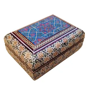 جعبه جواهرات خاتم کاری طرح تذهیب کد B 207