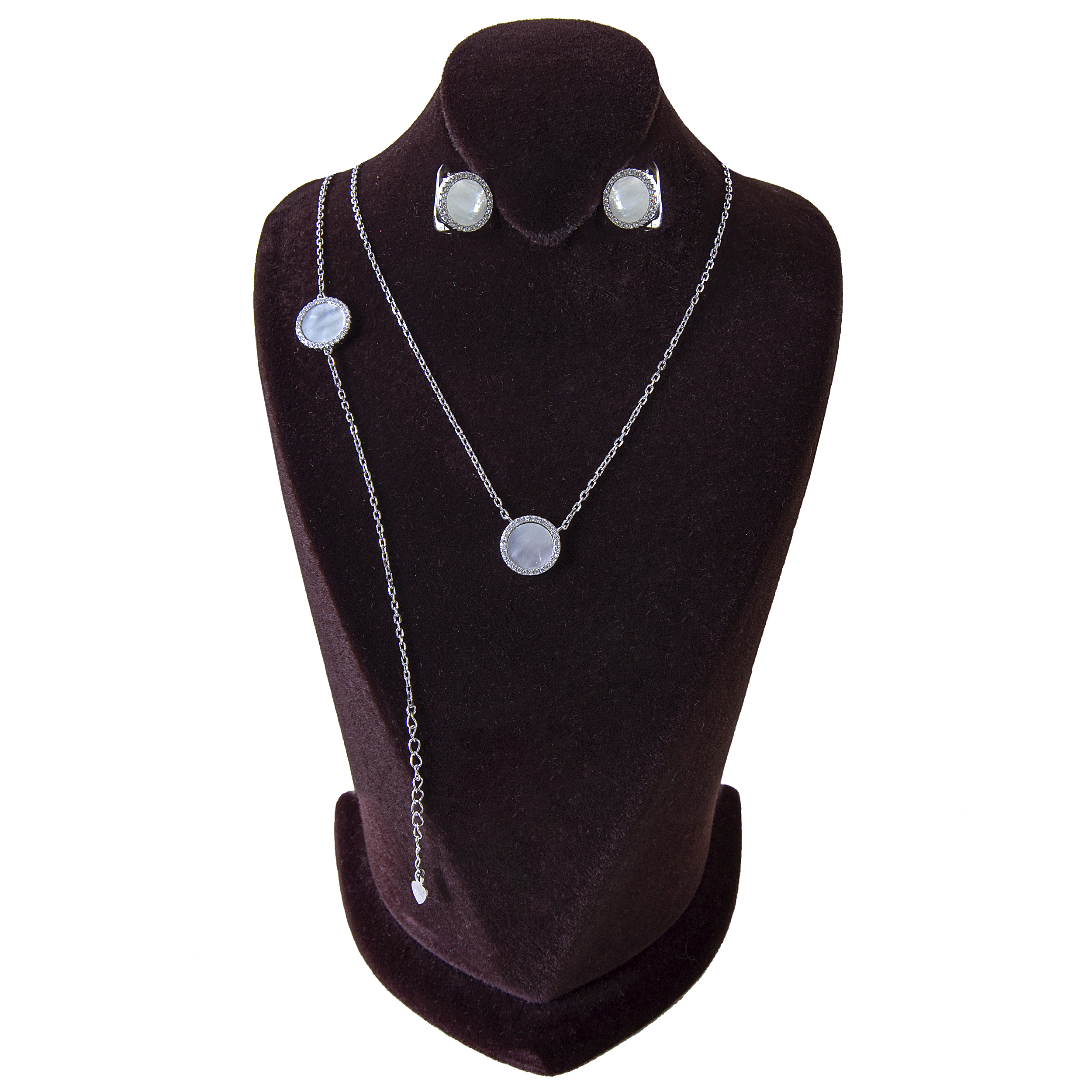 نیم ست نقره زنانه بازرگانی میلادی کد NTR_001