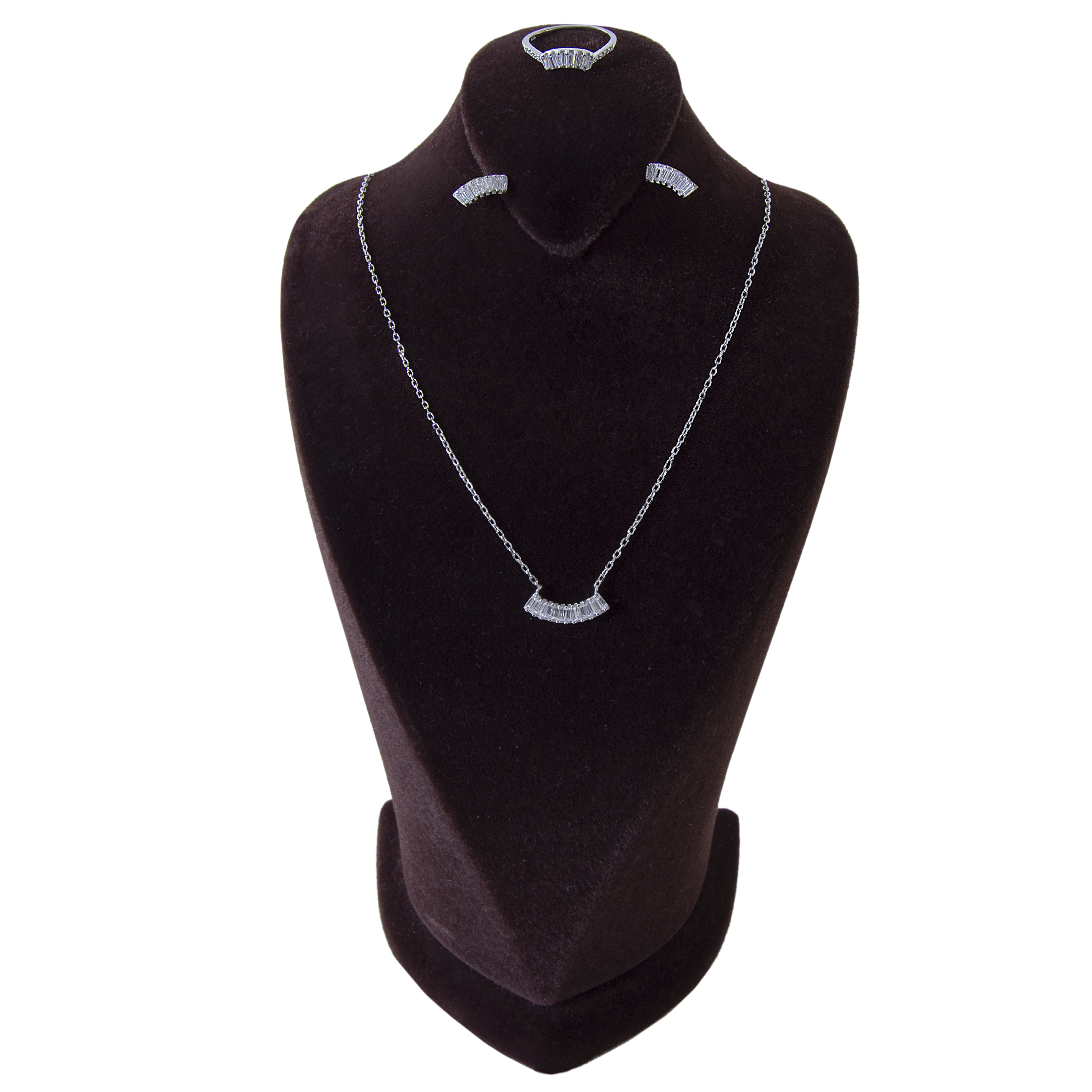   نیم ست نقره زنانه بازرگانی میلادی کد NTR_003