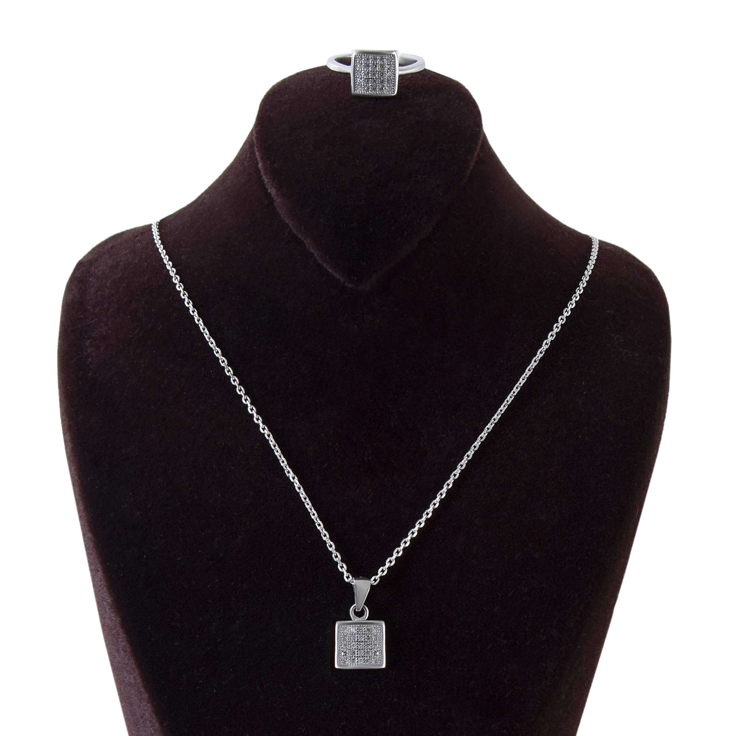  نیم ست نقره زنانه بازرگانی میلادی کد NTR_004