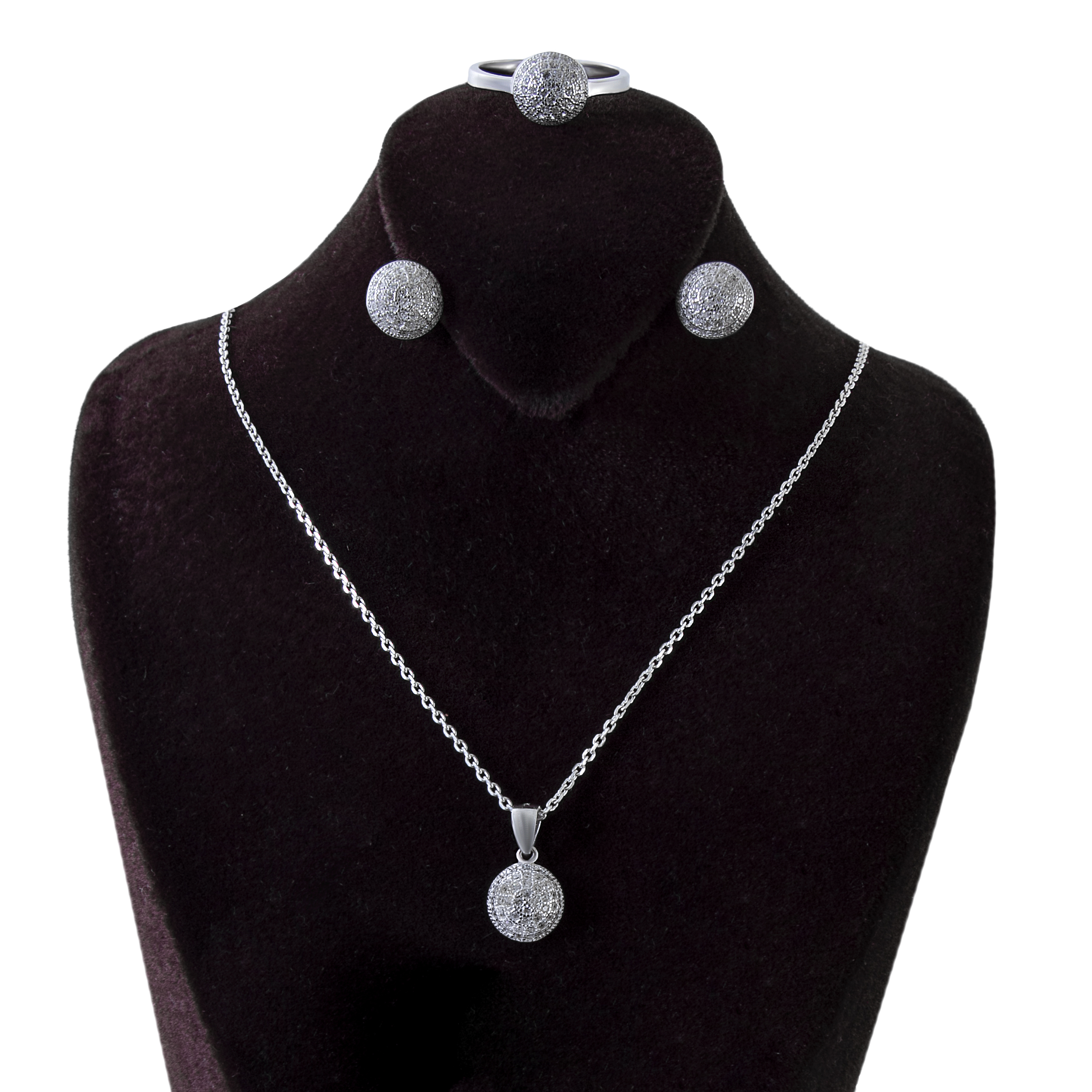  نیم ست نقره زنانه بازرگانی میلادی کد NTR_005