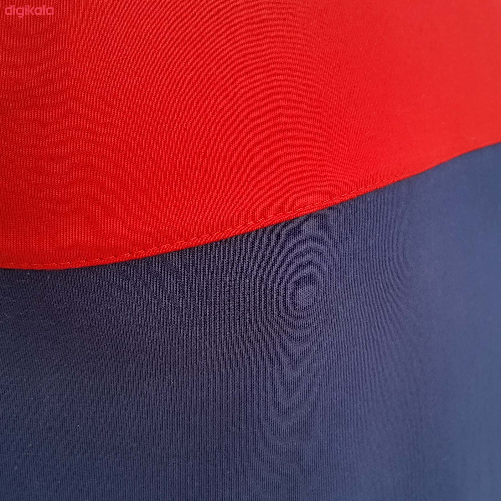 تی شرت آستین کوتاه مردانه طرح رئال کد R701W رنگ قرمز