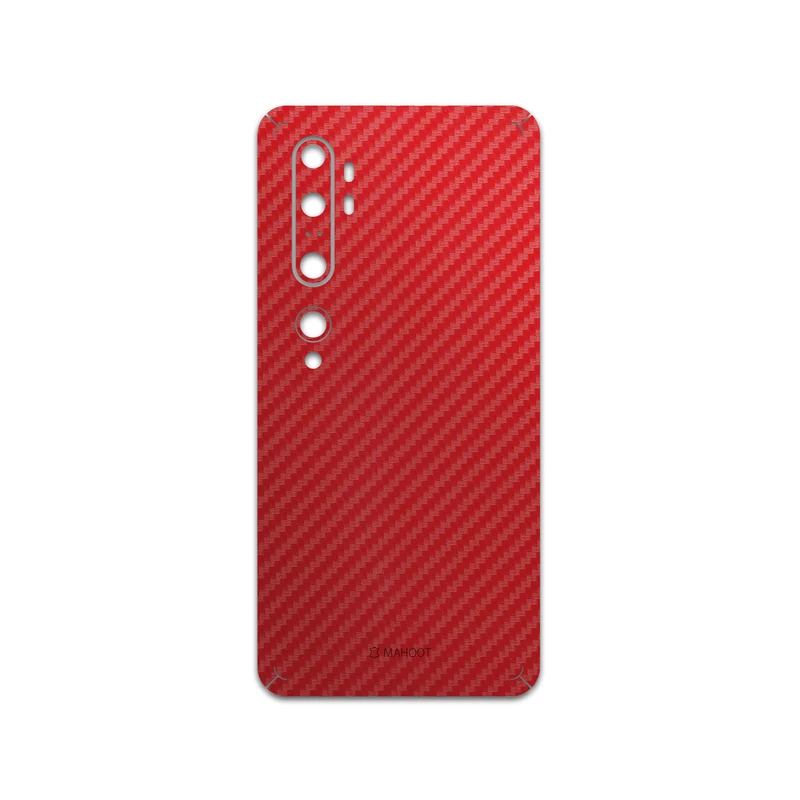 برچسب پوششی ماهوت مدل Red-Fiber مناسب برای گوشی موبایل شیائومی Mi Note 10