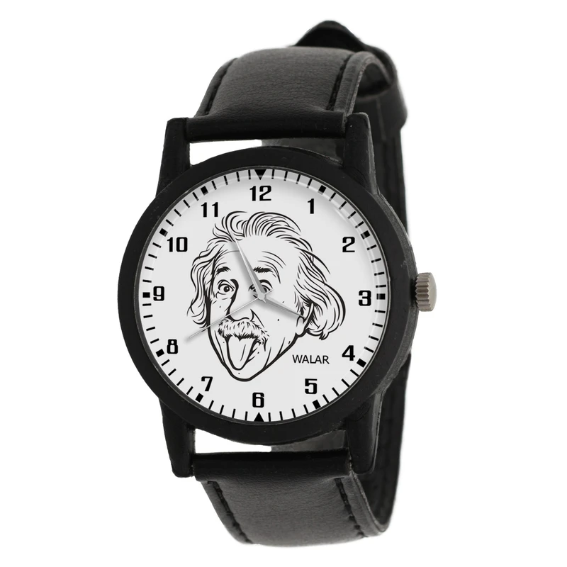 ساعت مچی عقربه ای والار طرح انیشتین کد LF2439