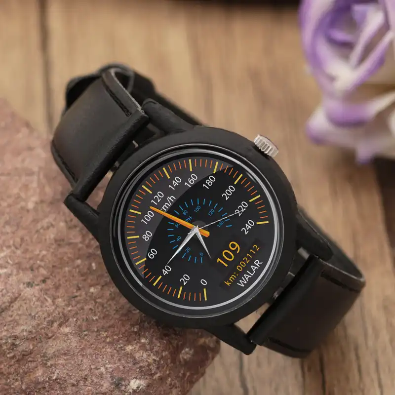 ساعت مچی عقربه ای والار طرح کیلومتر شمار کد LF2484