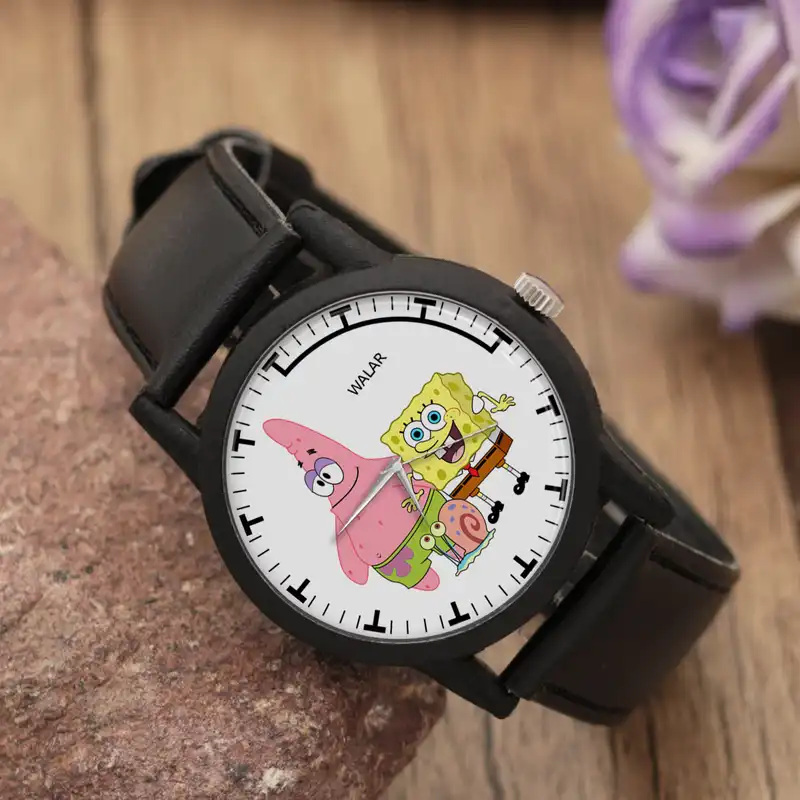 ساعت مچی عقربه ای والار طرح باب اسفنجی کد LF2494