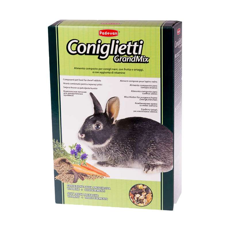 غذای خشک خرگوش پادوان مدل Grandmix Coniglietti وزن 850 گرم