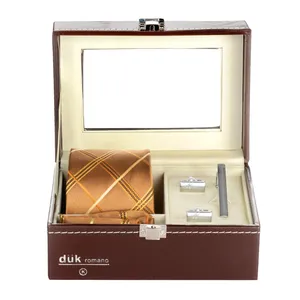  ست کراوات و دستمال جیب و دکمه سردست مردانه کد ۱۰۵