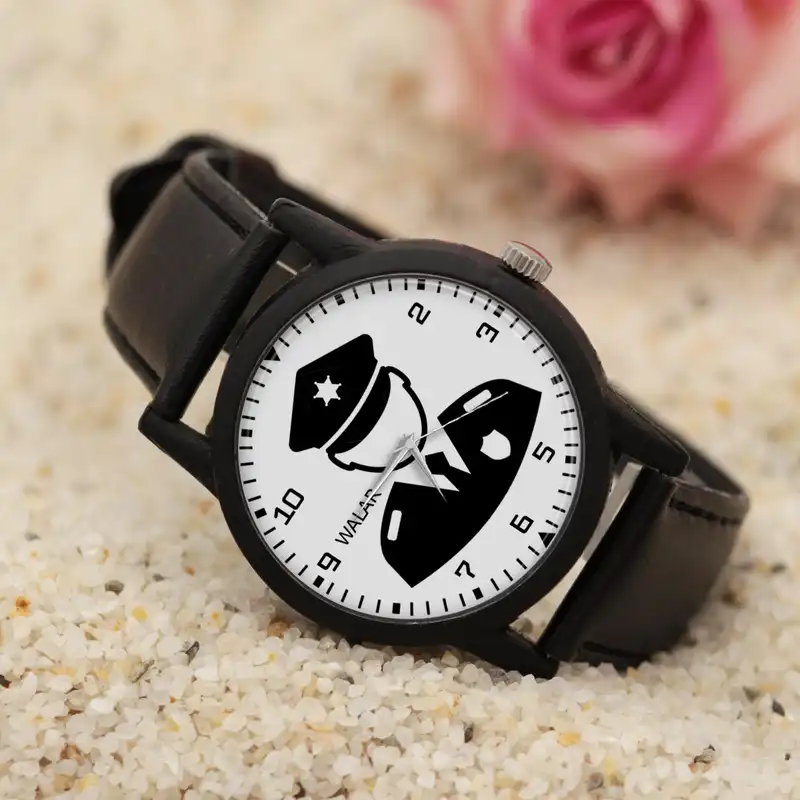 ساعت مچی عقربه ای والار طرح پلیس کد LF2504