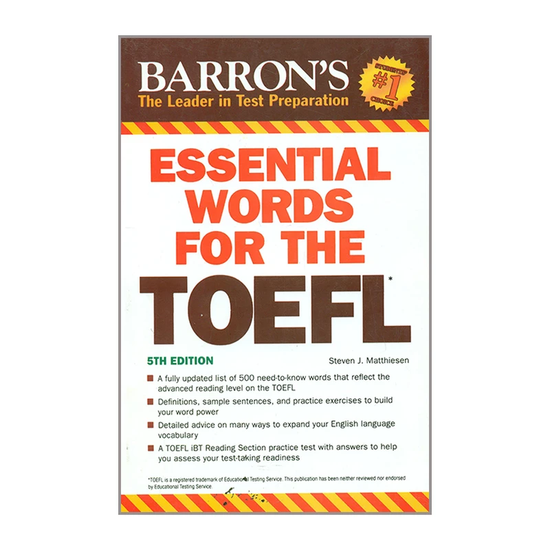 کتاب ESSENTIAL WORDS FOR THE TOEFL اثر Steven J. Matthiesen انتشارات BARRON'S