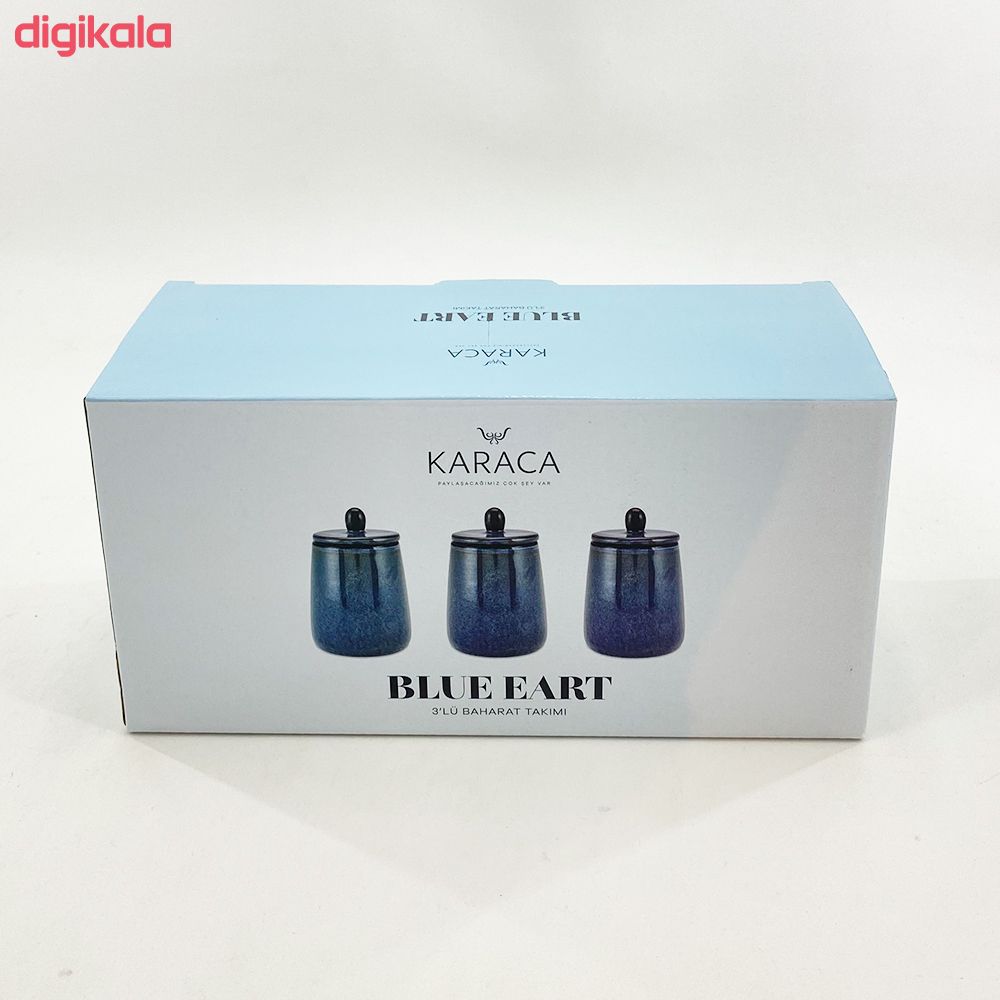 مشخصات قیمت و خرید سرویس جا ادویه 3 پارچه کاراجا مدل Blue Earth دیجی کالا