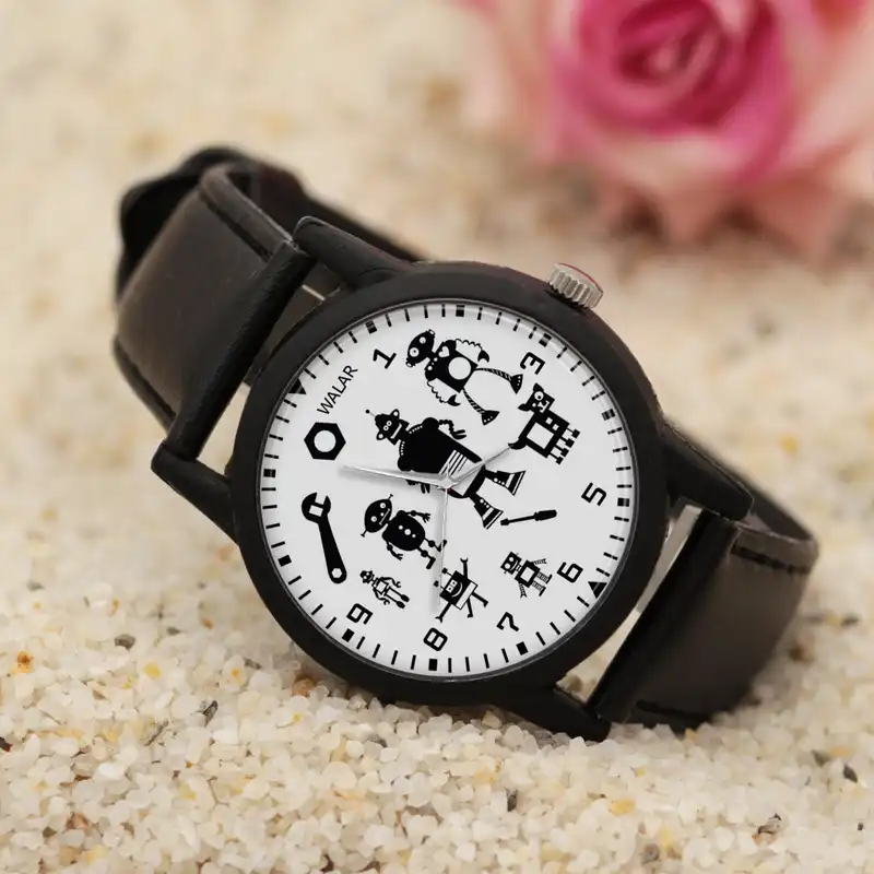 ساعت مچی عقربه ای والار طرح رباتیک کد LF2569