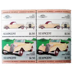 تمبر یادگاری طرح اتومبیل مدل CITROEN 1937 کد 03 مجموعه 4 عددی