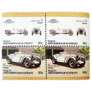 تمبر یادگاری طرح اتومبیل مدل MERCEDES BENZ 1928 کد 05 مجموعه 4 عددی