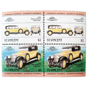تمبر یادگاری طرح اتومبیل مدل ROLLS ROYCE 1925 کد 11 مجموعه 4 عددی