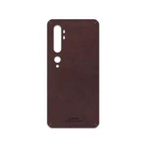 MAHOOT Matte-Dark-Brown-Leather Cover Sticker for Xiaomi Mi Note 10