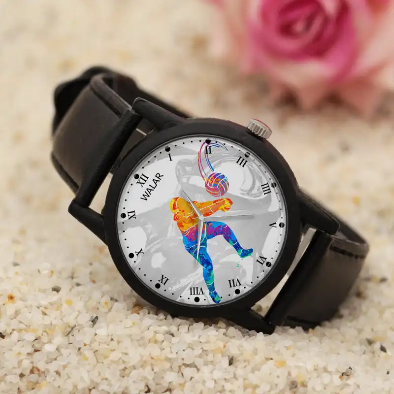 ساعت مچی عقربه ای والار طرح والیبال کد LF2741