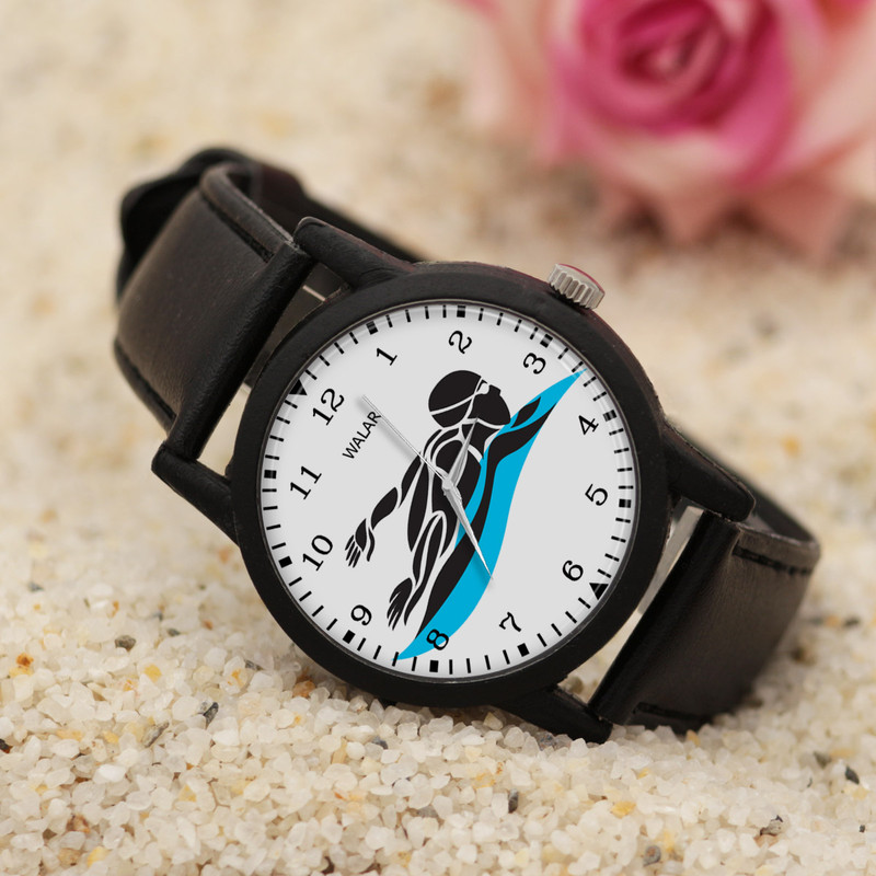 ساعت مچی عقربه ای مردانه والار طرح شنا کد LF2763