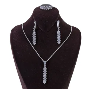   نیم ست نقره زنانه بازرگانی میلادی کد NTR_011